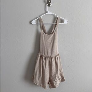 Elegant Beige Sleeveless Jumpsuit